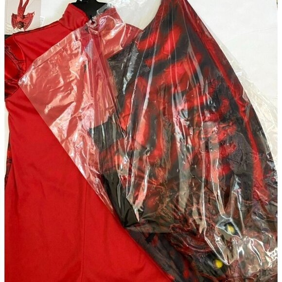 Target Kids' Light Up Red Dragon Halloween Costume Jumpsuit Mask Wings Size Sm - Picture 7 of 11